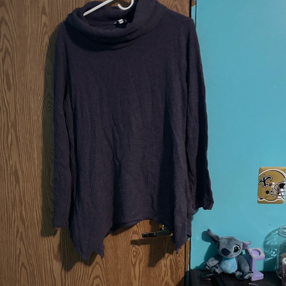 Sonoma Women's Cowl Neck Sweater - Dark Gray
